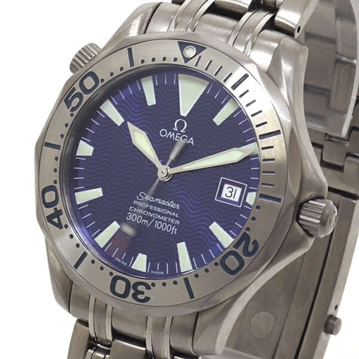 Pre-Owned OMEGA Men's Watch Seamaster Pro Divers 300 2231.80 Blue Dial Automatic Winding Finished (Good)