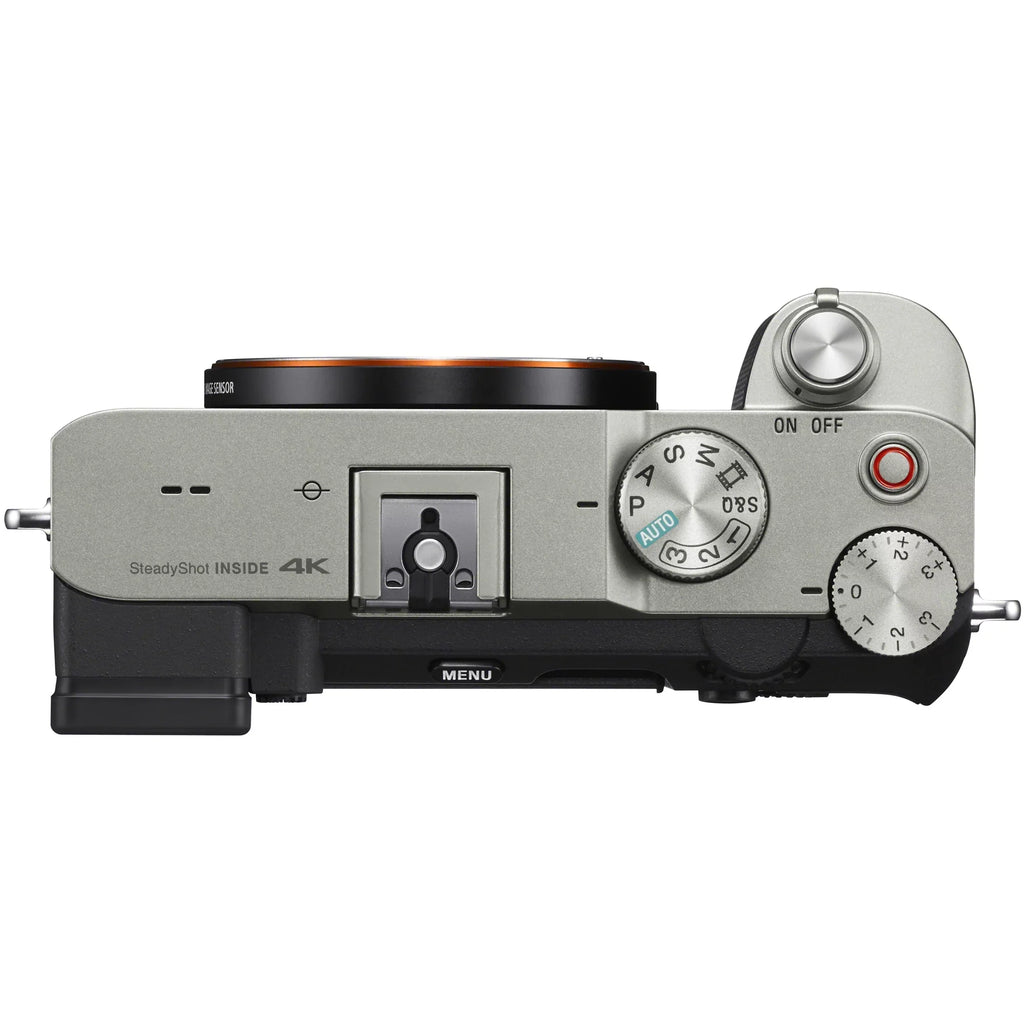 a7C Mirrorless Full Frame Camera Body with FE 24-105mm F4 G OSS Zoom Lens SEL24105G Silver ILCE7C/S Bundle with Deco Gear Photography Backpack Case , Software and Accessories