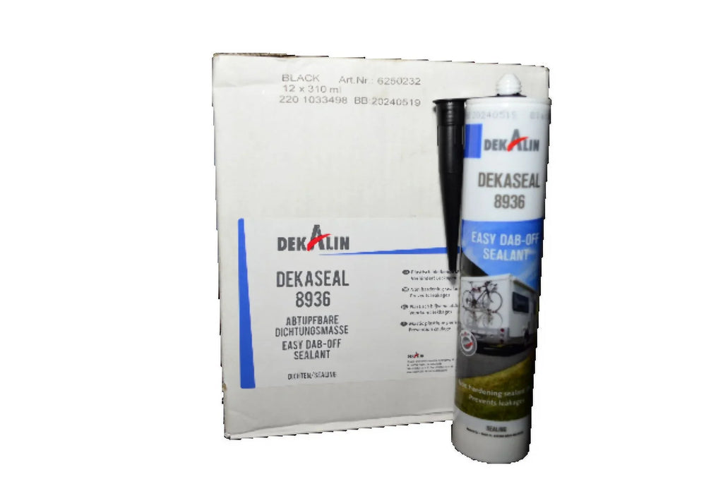 DEKALIN Dekaseal 8936 2 Pack 310ml Cartridge Plastic-Elastic Black Sealant / Adhesive