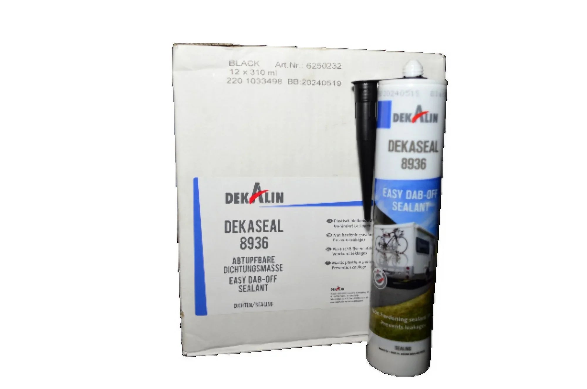 DEKALIN Dekaseal 8936 2 Pack 310ml Cartridge Plastic-Elastic Black Sealant / Adhesive