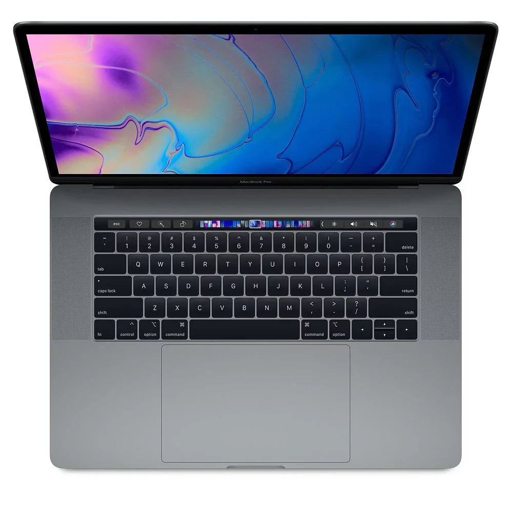 Pre-Owned Macbook Pro 15.4-inch (Retina, Space Gray, Touch Bar) 2.2Ghz 6-Core i7 (Mid 2018) MR932LL/A 256GB SSD 32GB Memory 2880x1800 Display Mac OS Sierra Power Adapter (Good)