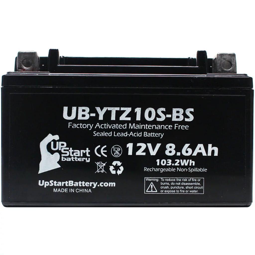 5-Pack UpStart Battery Replacement for 2011 Yamaha YZF-R1 1000CC Factory Activated, Maintenance Free, Motorcycle Battery - 12V, 8.6Ah, UB-YTZ10S-BS