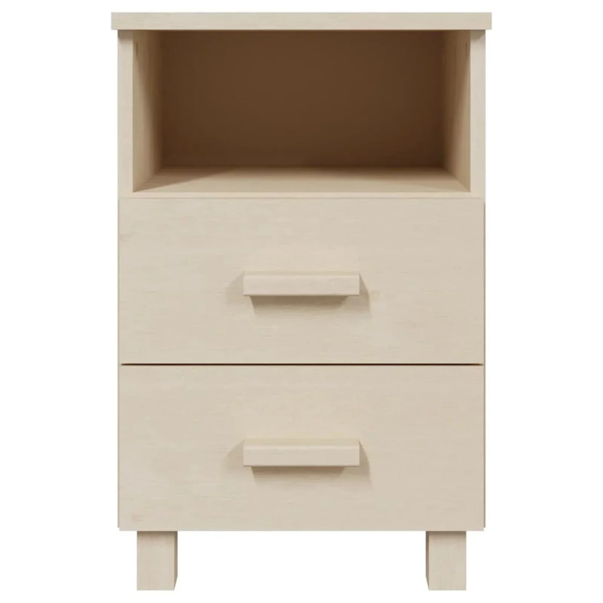 Htovila Bedside Cabinet HAMAR Honey Brown 15.7"x13.8"x24.4" Solid Wood Pine