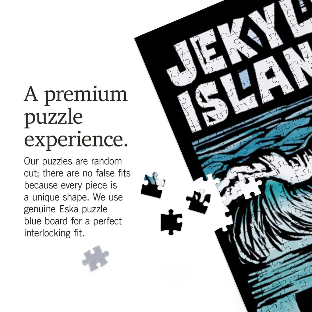 Lantern Press 1000 Piece Jigsaw Puzzle, Jekyll Island, Georgia, Sand Castle, Scratchboard