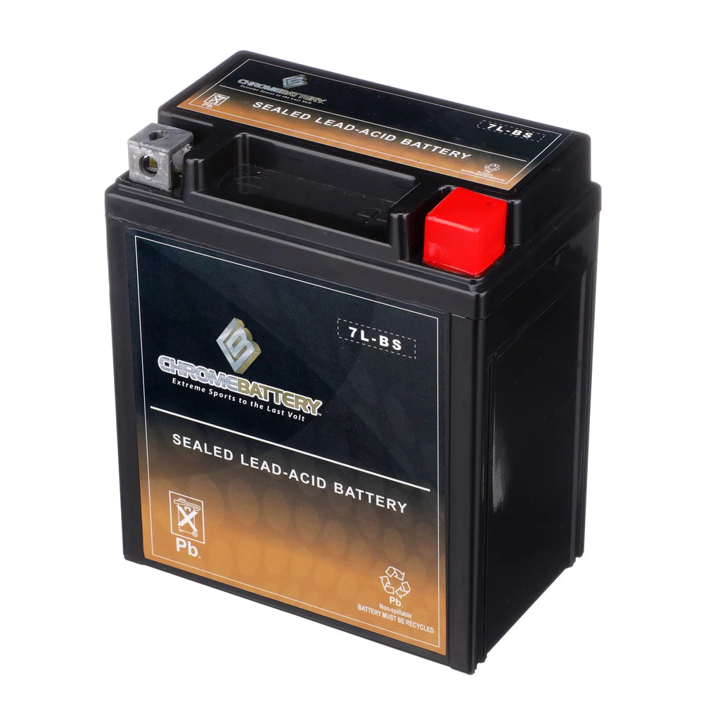 Chrome Battery Ytx7l-bs (7l-bs 12 Volts,6 Ah, 75 Cca) Atv Battery for Kawasaki 450cc Kfx450r 2009