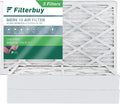 Filterbuy 16x25x4 MERV 13 Pleated HVAC AC Furnace Air Filters (3-Pack)