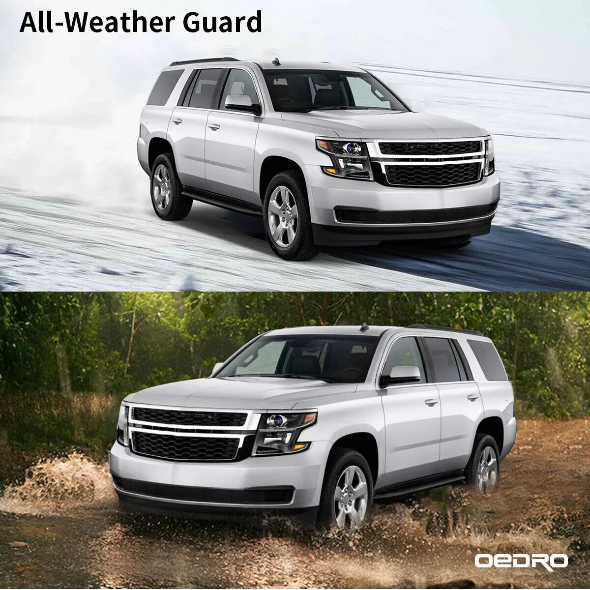 Ledkingdomus Floor Mats TPE Rubber 3D Compatible with 2015-2020 Chevy/Chevrolet Tahoe/GMC Yukon Carpet