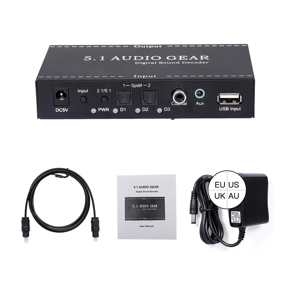 Apexeon Digital Audio Decoder,Dolby US 3.5mm Audio Output Sound Decoder Audio Output Support Dolby Converter 3.5mm Audio Decoder Audio Converter Audio Sound Decoder Audio Converter 3.5mm Ajcoflt