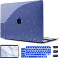 Glitter Blue Case for MacBook Air 13 Inch 2021 2020 2019 2018 Release Model A2337 M1 Chip A2179 A1932, Sparkly