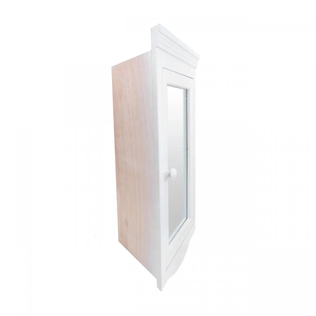 Bethpage Wooden Corner Medicine Cabinet w/Mirror Wall Mount White Hardwood Bathroom Storage 27" x 20" Double Shelf Storage Cabinet w/ Screws Renovators Supply