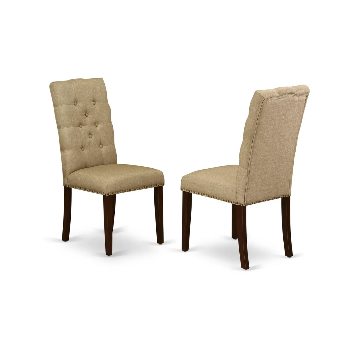 East West Furniture Dining Room Set Mahogany, PSEL5-MAH-16