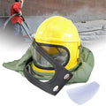 AIR FED Supplied Safety Sandblast Helmet Sand Blast Hood Protector Yellow