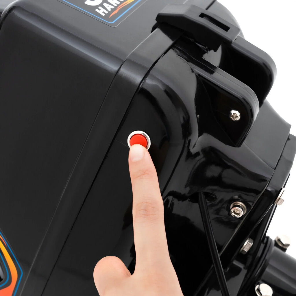 HANGKAI 2 Stroke 3.6 Outboard Motor Fishing Boat Engine Fluid Cooling CDI Outboard Boat Motor 90cm/35.4in