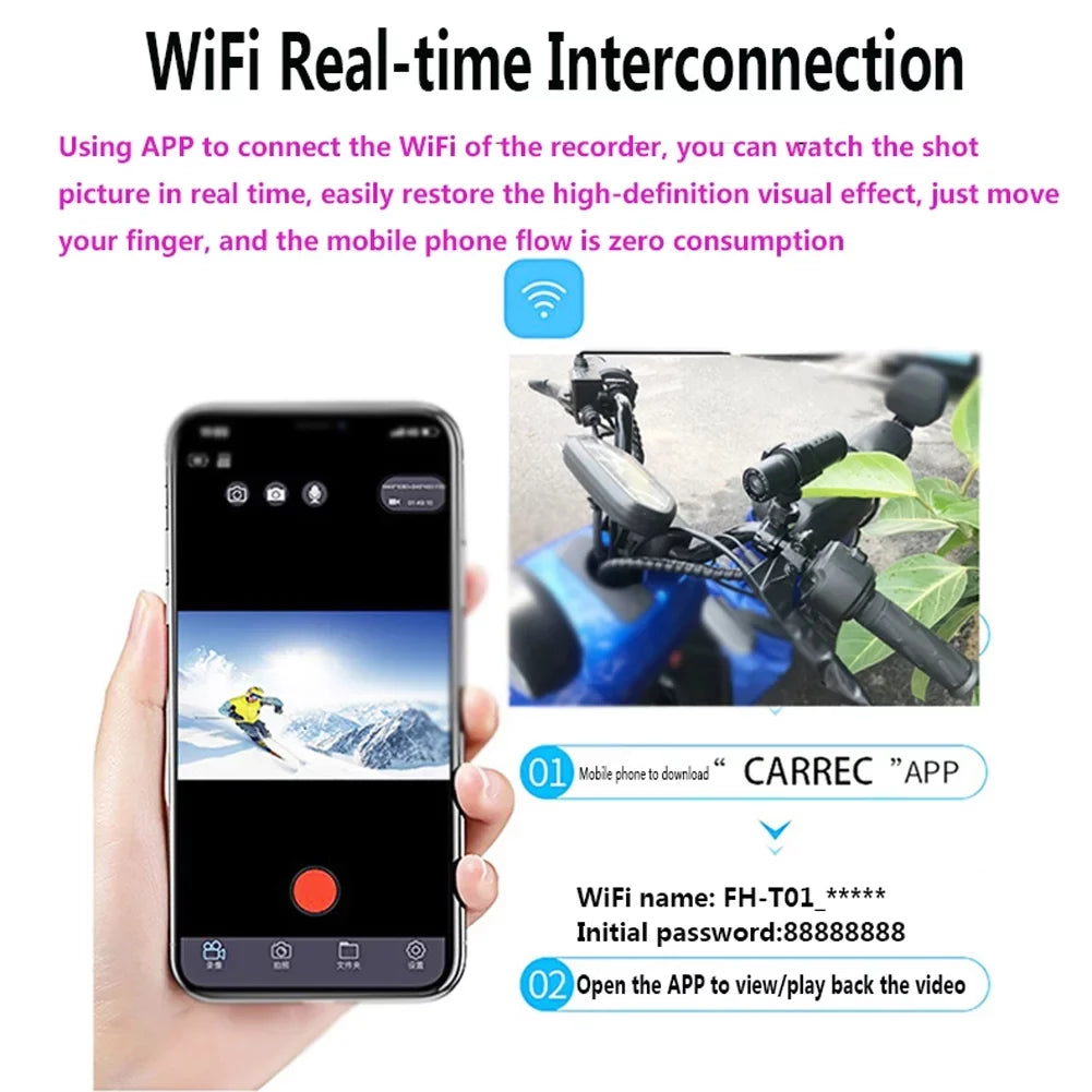 Cycling Recorder,Cam W1f1 Bike Camera Cam Dvr Video Cam Camera 1080p Camera Bike Bike Motorbike Helmet Camera Cam Wifi Bike Wifi Siuke Buzhi 1080p Wifi Siuke Motorbike 1080p Liquid