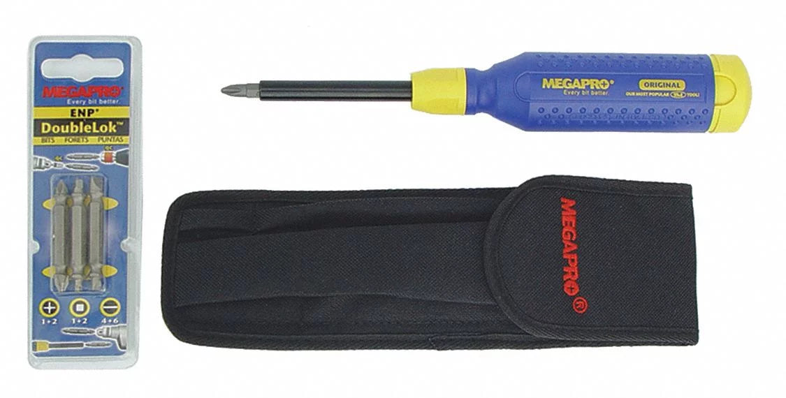 Megapro Multi-Bit Screwdriver, NumBits 6 6KIT4-B