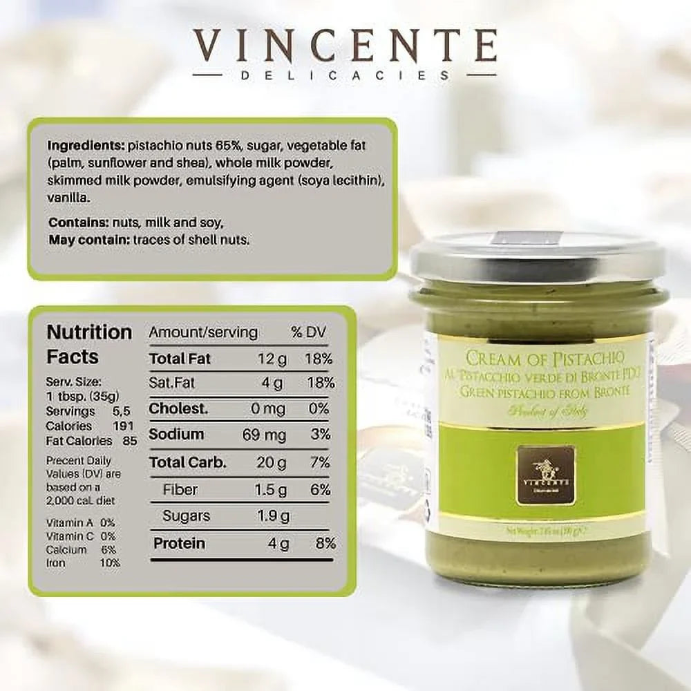 Delicacies Pistachio Paste For Bread, Pastry, Ice Cream, & Dessert (7.05-Ounce, 2-Pack)