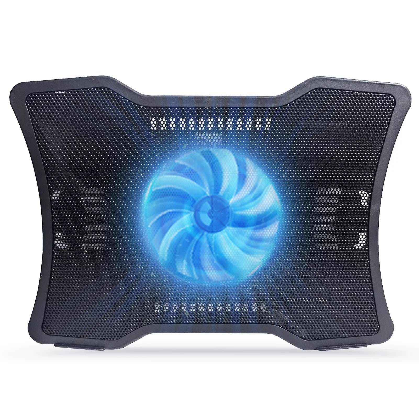 Carevas Portable Notebook Cooler Mobile pc Cooling Base Single Fan Design Low Noise Two USB Ports Support Portable computer Below 14 inch