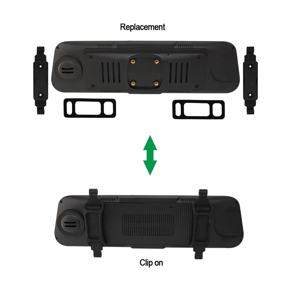 BOYO Vision VTM96M, - 9.6-In. Black, LCD Display Rearview Mirror Monitor with Dual Mounting Options, VTM96M