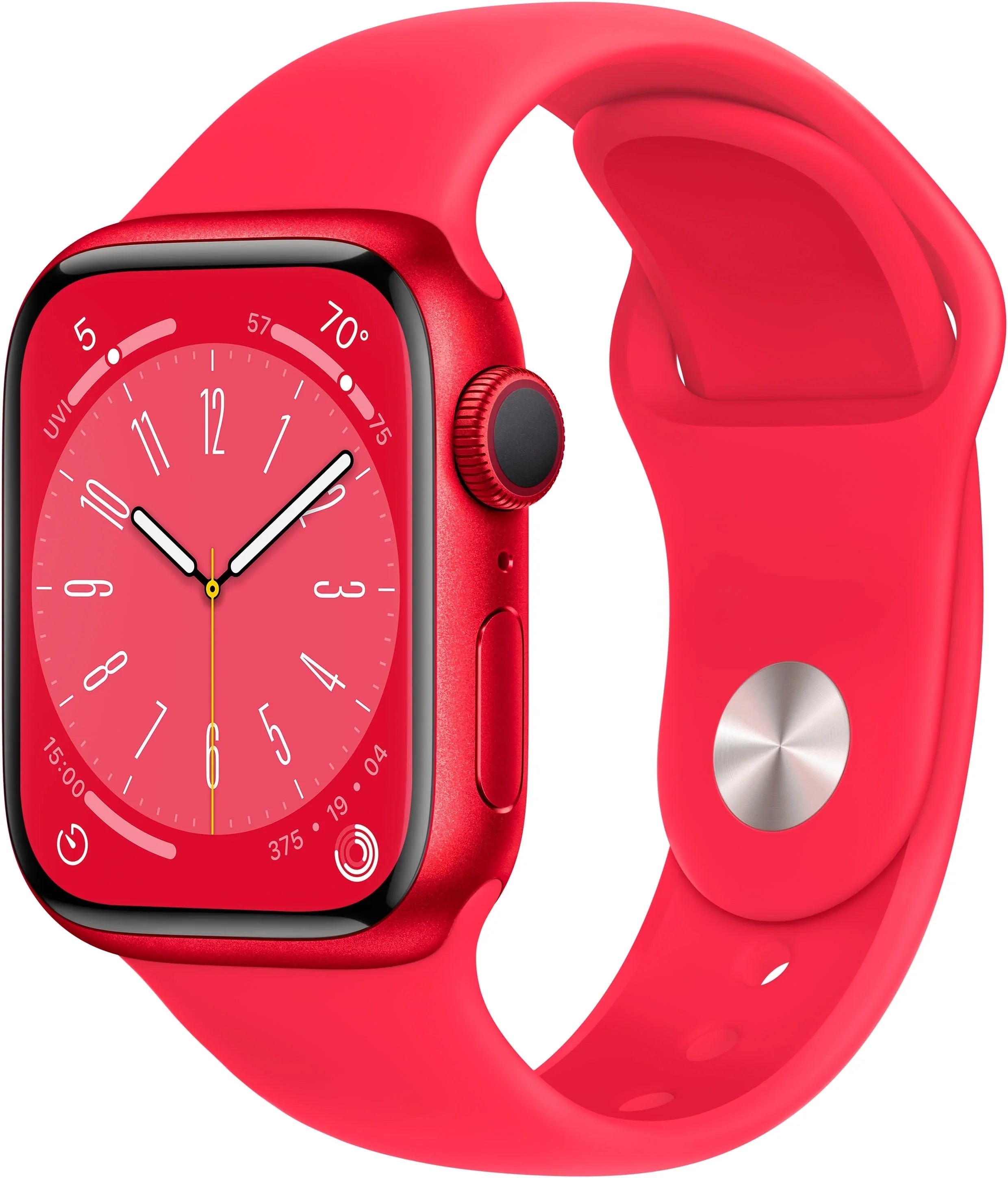 Restored Watch Gen 8 Series 8 41mm (PRODUCT)RED Aluminum - (PRODUCT)RED Sport Band MNUG3LL/A (Refurbished)