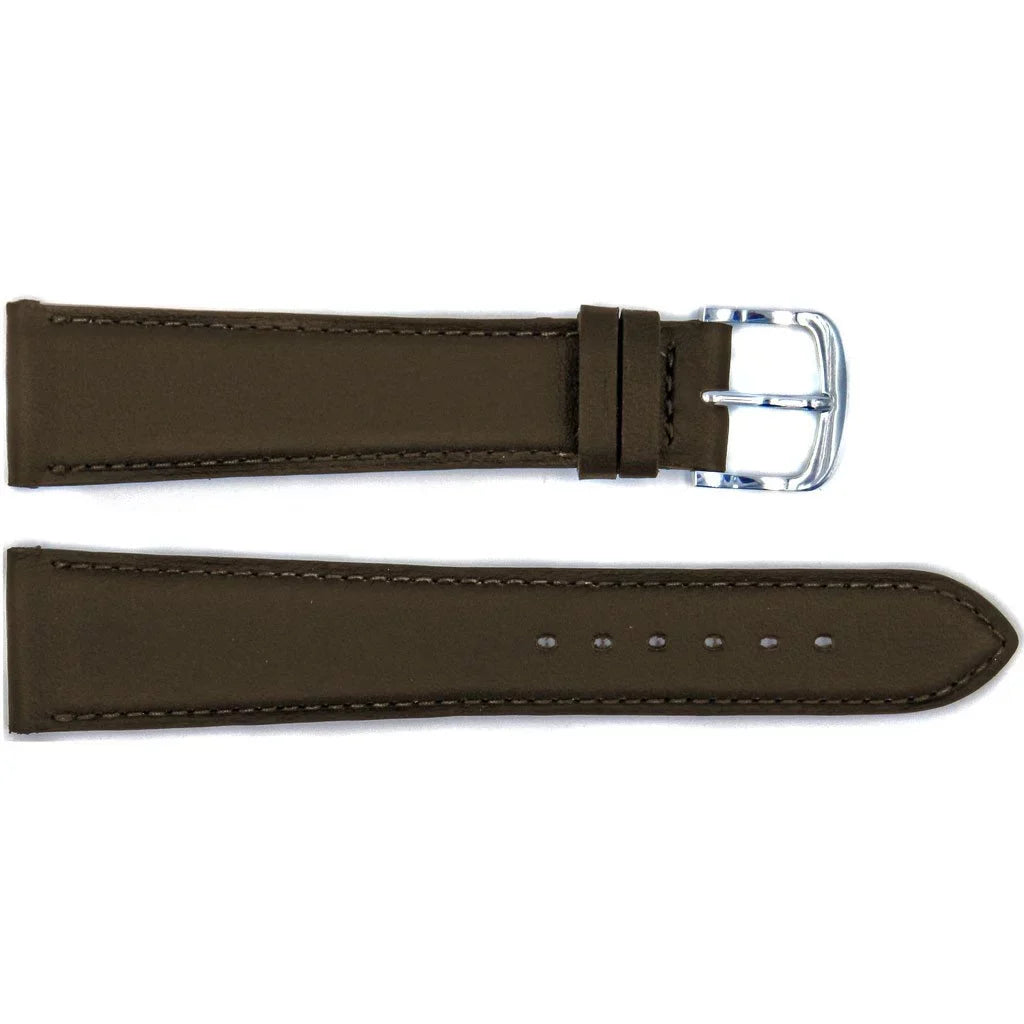 Handmade Brown Genuine Smooth Leather 19mm Watch Strap