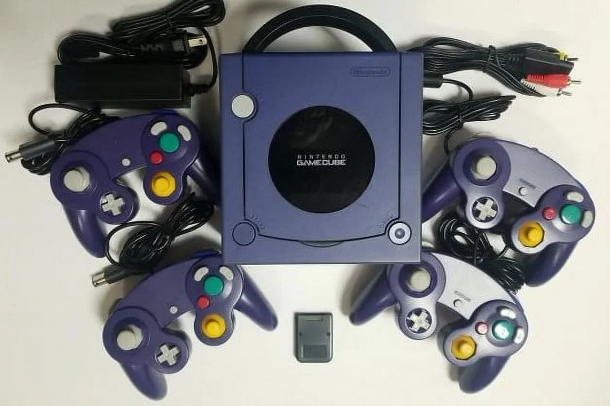 Indigo Nintendo Gamecube Bundle / Four Controllers / Memory Card Second-hand