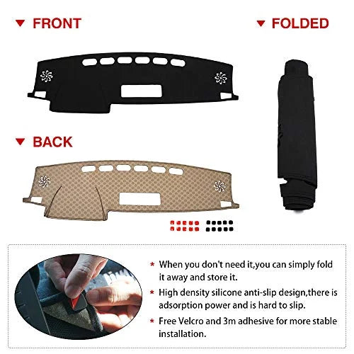 Cartist Suede Dash Mat for Toyota RAV4 2013-2018 Dash Cover Nonslip Dashboard Mat Protector Sunshade No Glare