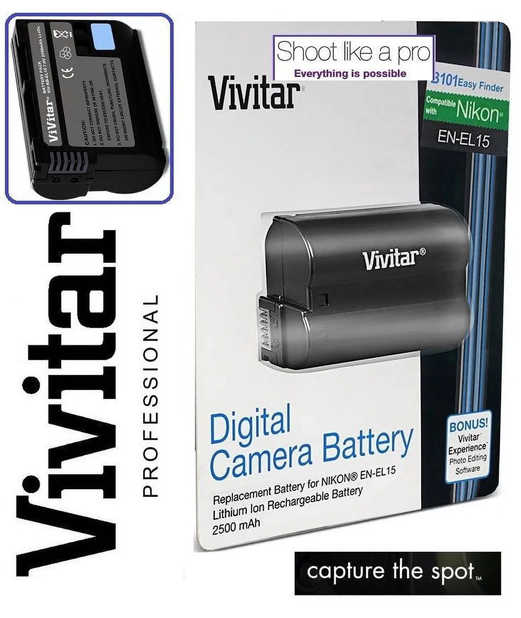 Super Capacity EN-EL15 Battery With Rapid Charger for D7500 D500