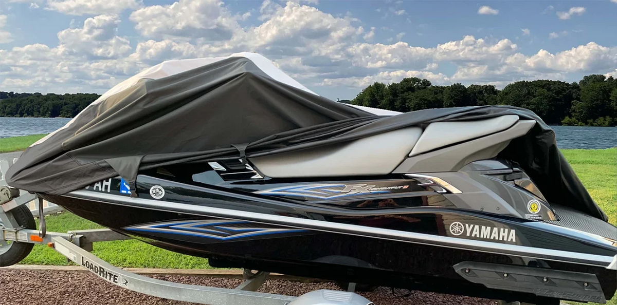 SUPER HEAVY-DUTY PWC 600D JET SKI Cover Compatible for Polaris Pro 1200 2000 2001 1-2 Seater
