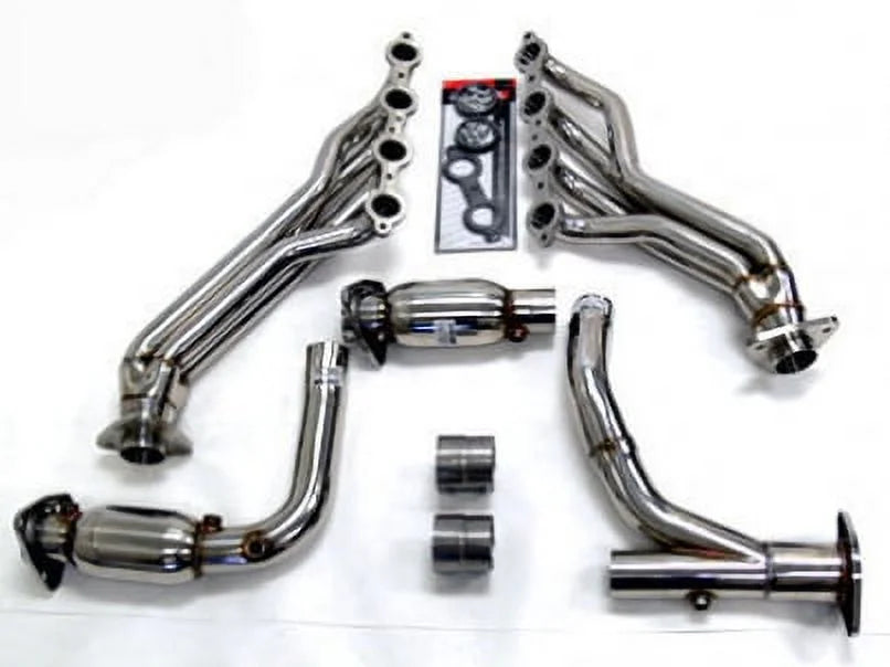 Catted Long Tube Header Compatible With 2007 thru 2013 Chevy 1500 6.2L LS3 L92 By OBX-RS