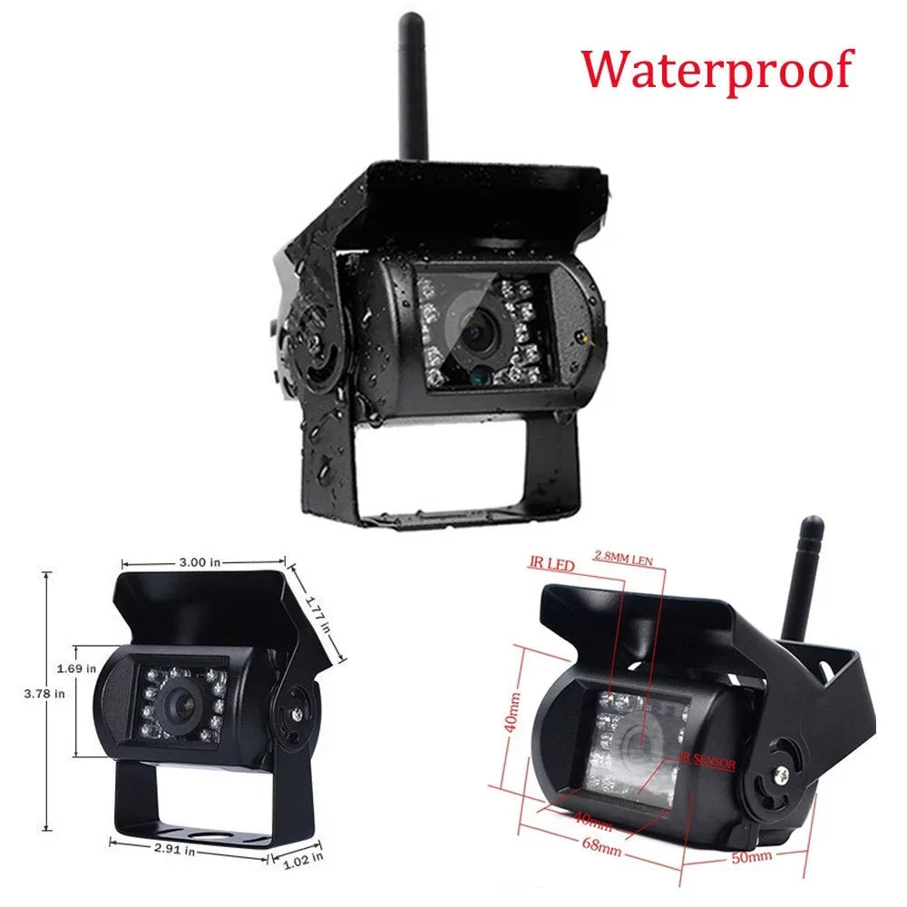 9V - 35V Car Vehicle Rear View Wireless IR Night Vision Backup Camera Fluid Kit + 7" LCD Monitor Parking Assistance System For Truck / Van / Caravan / Trailers / Camper