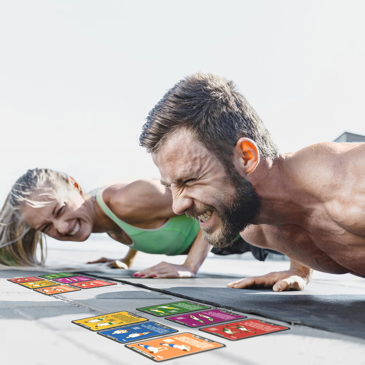 Stack 52 Bodyweight Exercise Cards: Workout Playing Card Game. Designed by a Military Fitness Expert. Video Instructions Included. No Equipment Needed. Burn Fat Build Muscle. (Bodyweight Mega Pack)