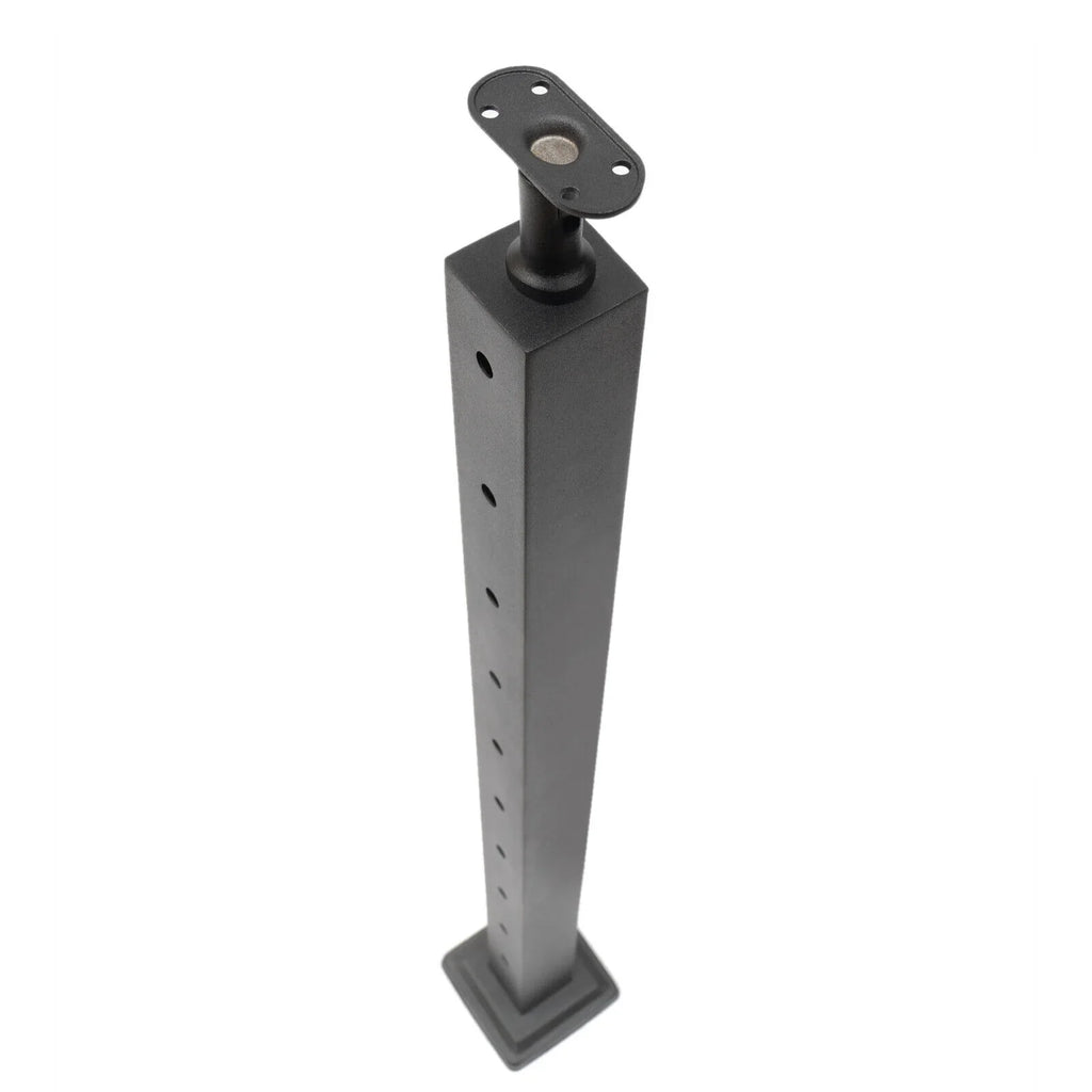 Stainless Steel Cable Railing Post Square Fence Post Level Two Sides Pre-Drilled for Wood Concrete Level Deck Cable Railing System 36''x2''x2''