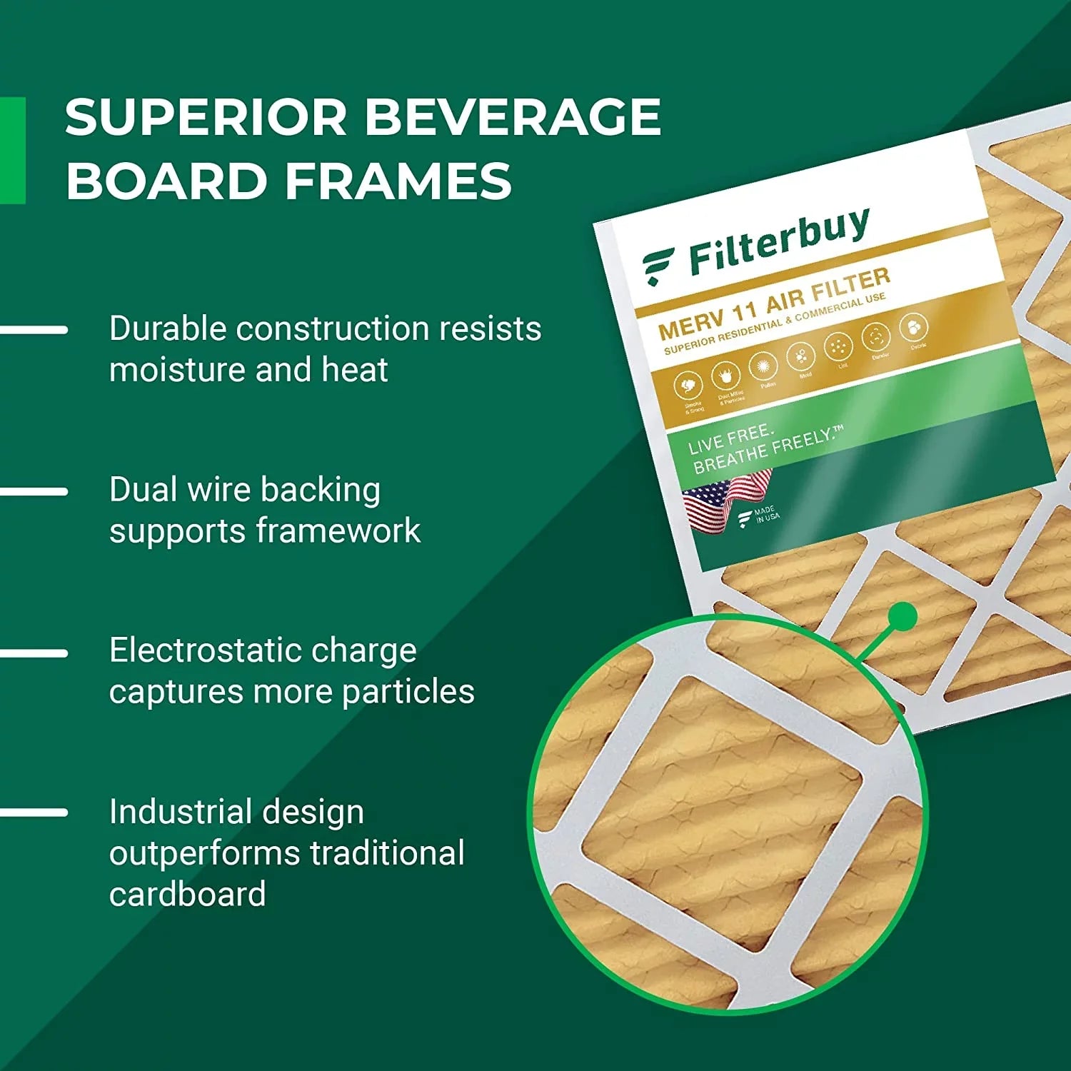 Filterbuy 20x32x2 MERV 11 Pleated HVAC AC Furnace Air Filters (12-Pack)
