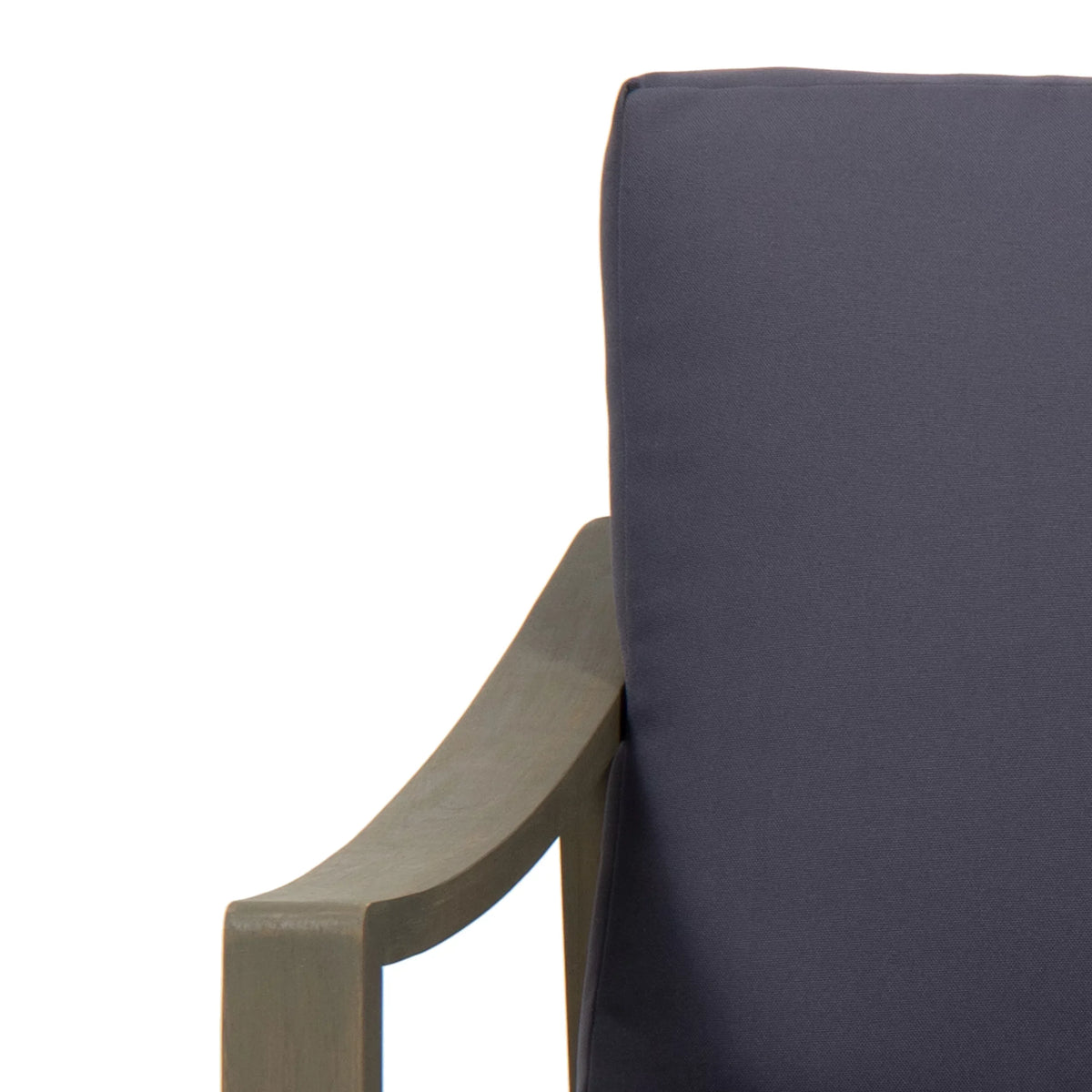 GDF Studio Johnlucas Outdoor Acacia Wood 4 Seater Chat Set with Cushions, Gray and Dark Gray