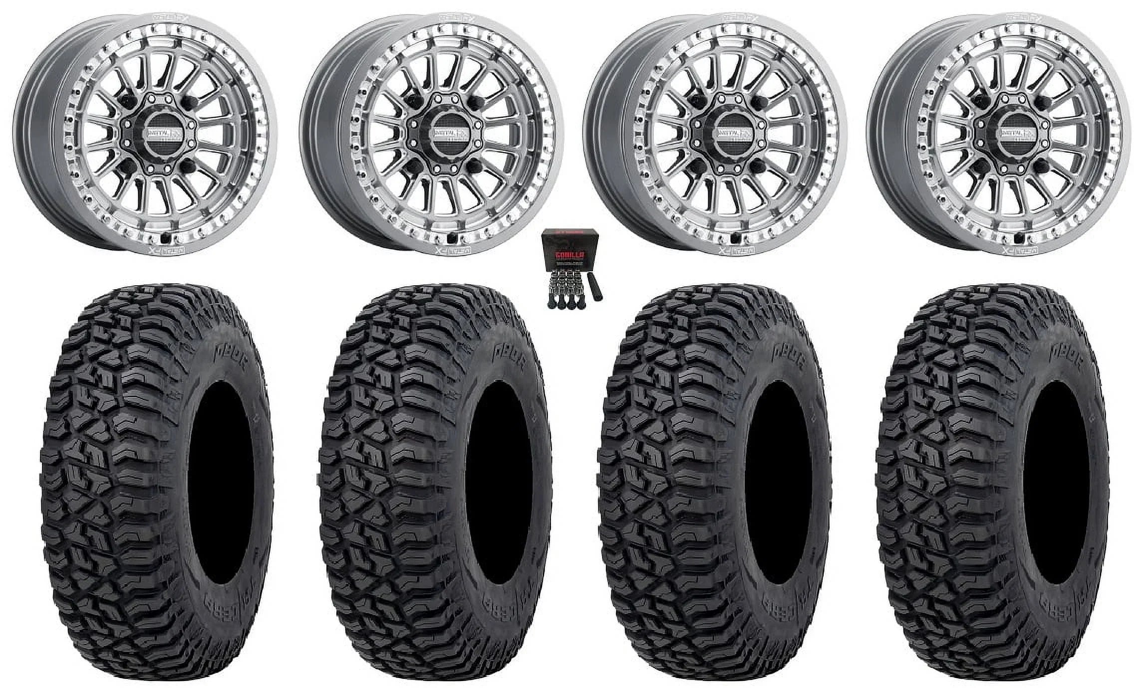 MetalFX Delta Bdlk CC 15" Wheels Gm 32" Tricera Tires Polaris RZR XP 1000 / PRO XP / Ranger XP 900/1000