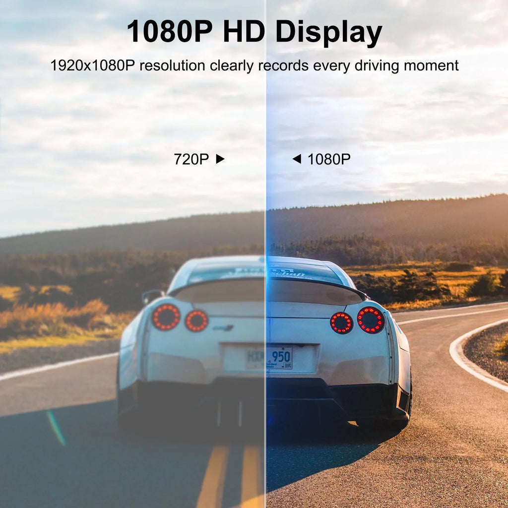 Dash Cam Front and Rear, TSV 3 Channel Dual Dash Camera, 1080P Car Camera DVR Backup Cam with Night Vision, G-Sensor