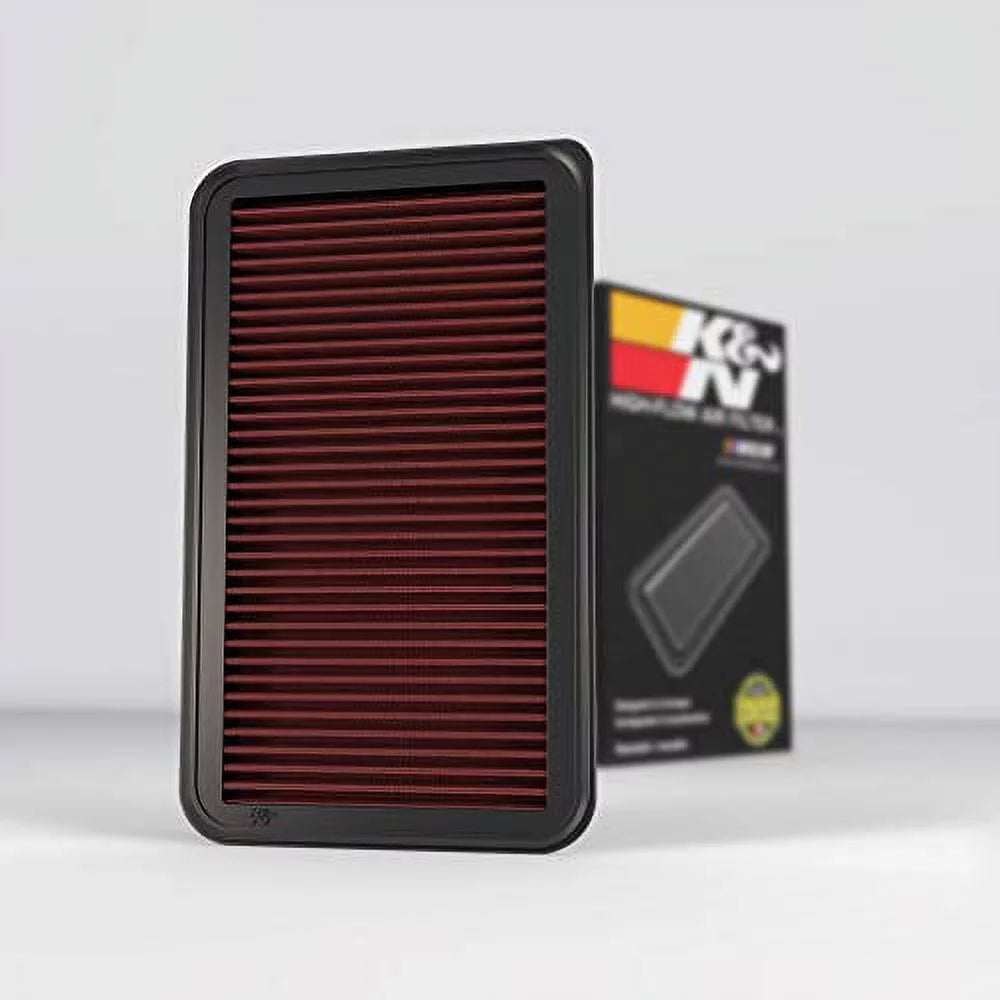 K&N 33-2260 Engine Air Filter: High Efficiency Premium, Washable, Replacement: 2001 - 2014 Toyota/Lexus (Kluger, Highlander, Camry Hybrid, Sienna, Alphard, Solara, Wisdom, ES 300, RX 300)