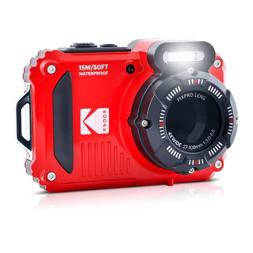 Kodak Pixpro WPZ2 Fluid Shockproof 16MP 4x 2.7-Inch LCD Camera (Red) Bundle