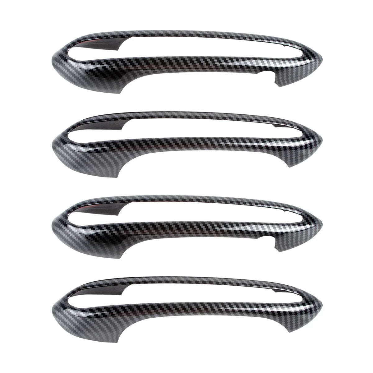 Xotic Tech 1 Set (4 pieces) Exterior Door Handle Surround Cover trims, Carbon Fiber Style, Compatible with BMW 5 Series G30 2018-up