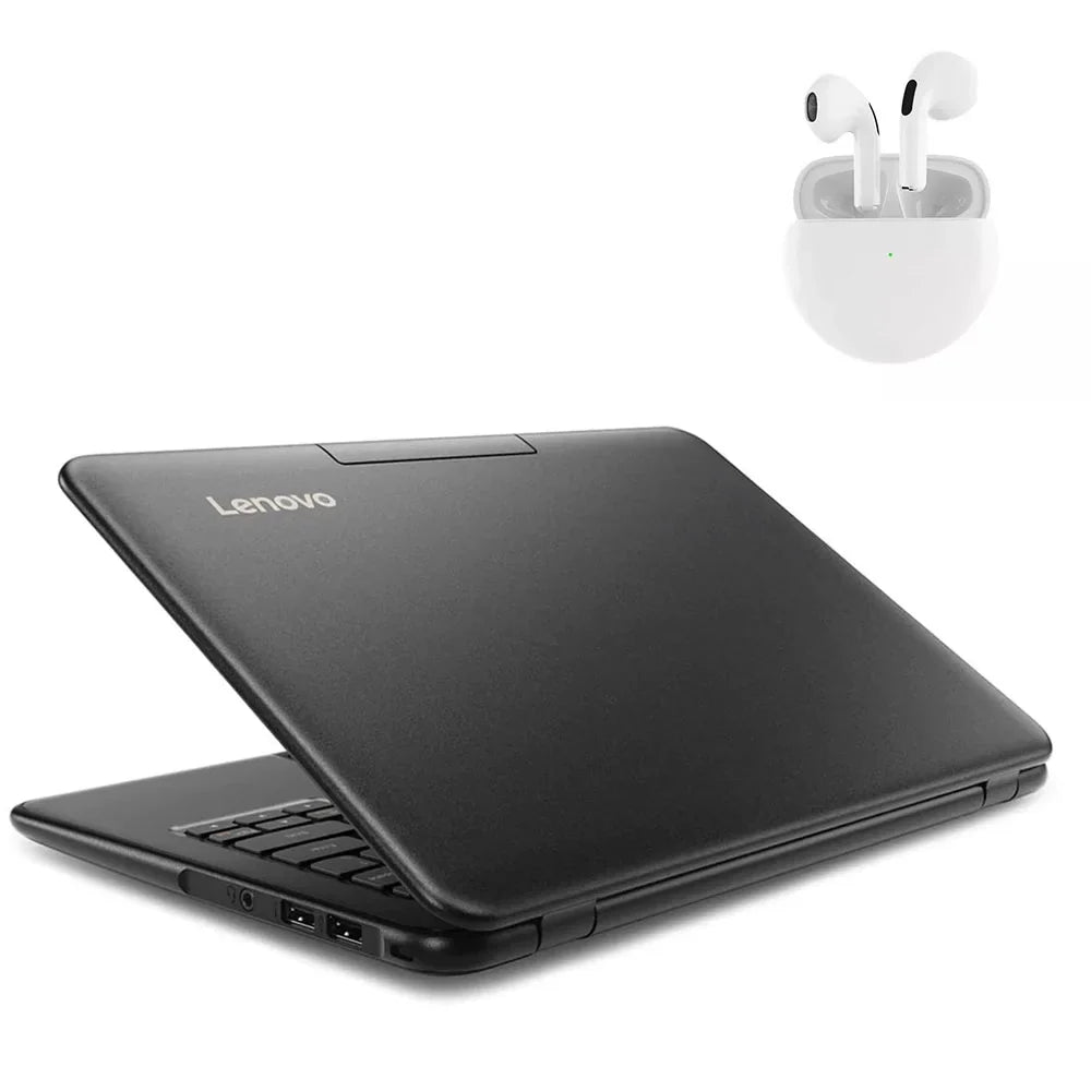 PreOwned 100e Portable computer 11.6" Processor 4GB RAM 64GB SSD Windows 10 Pro with Wireless Earbuds (scratch and dent)