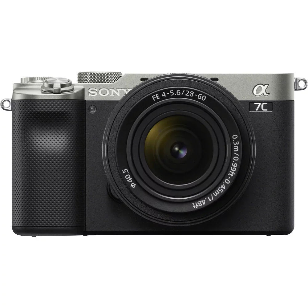 a7C Mirrorless Camera (Silver) with 28-60mm Lens+24mm f/2.8 G Lens +Flash- Kit