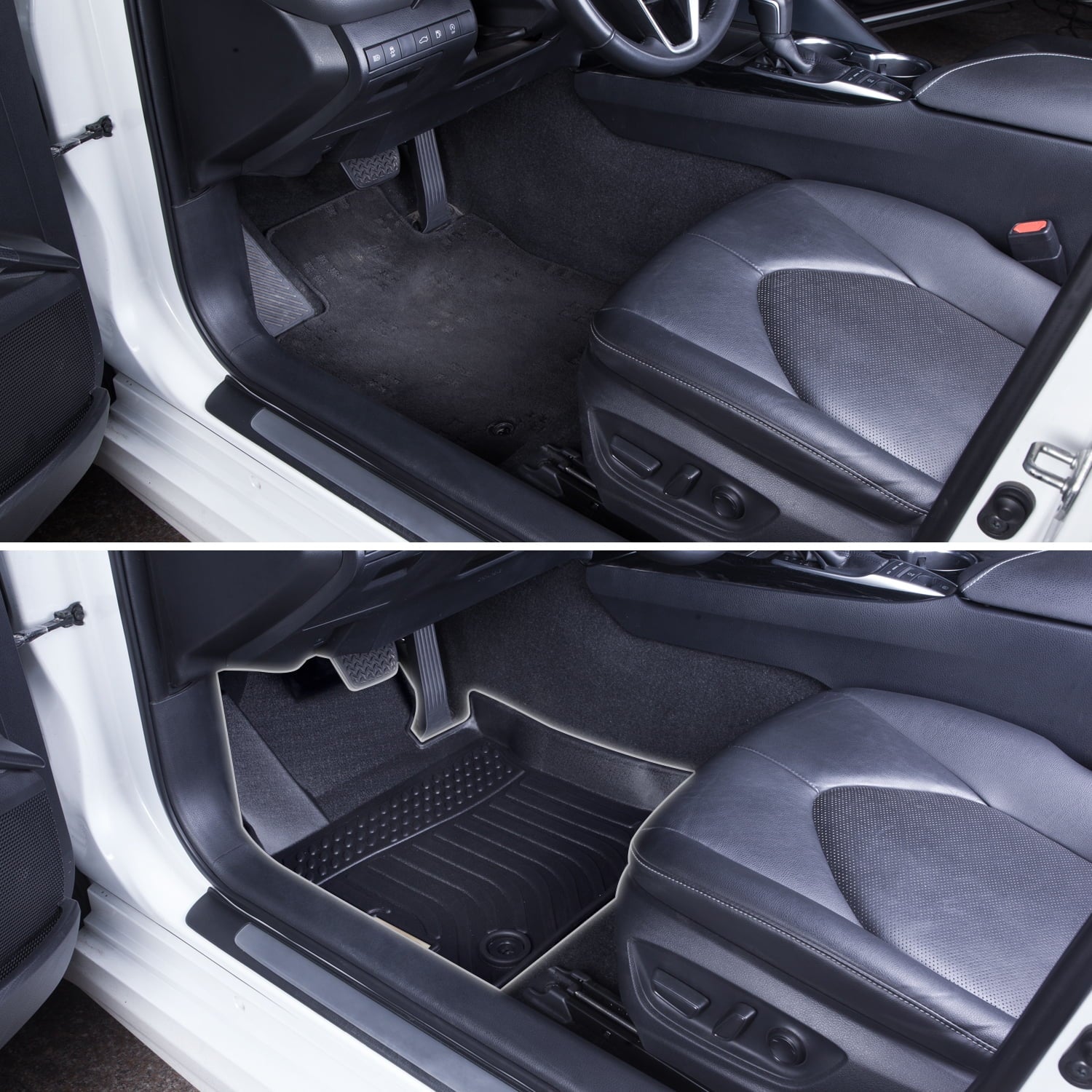 Black Floor Mats Liners Replacement for Genesis GV70 2022 2023 Heavy Duty All Weather Protection Front Rear Car Carpet Custom Fit Sturdy Odorless