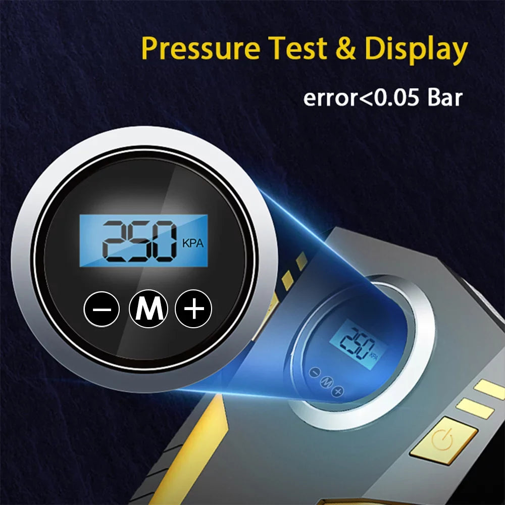 Shinysix Digital Tire Inflator Air Pump 12V DC Portable Compressor Pump for Car, Ballon, and Other Inflatables