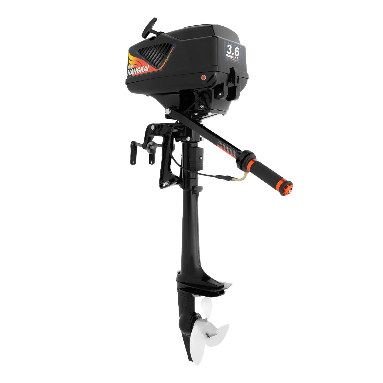 HANGKAI 2 Stroke 3.6 Outboard Motor Fishing Boat Engine Fluid Cooling CDI Outboard Boat Motor 90cm/35.4in