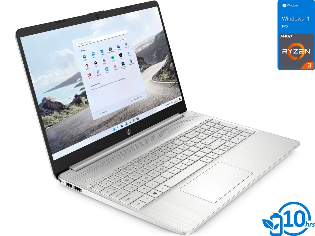 15 Notebook 15.6" HD Display, Ryzen 3 5300U Upto 3.8GHz, 8GB RAM, 512GB NVMe SSD, Vega 6, HDMI, Card Reader, Wi-Fi, Bluetooth, Windows 11 Pro