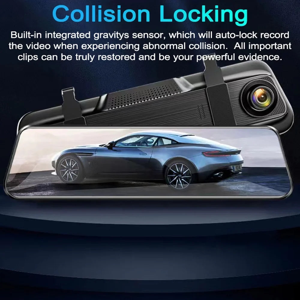 Dazzduo Dash Camera,Inch 170° Wide Camera Rear Dual Camera 9.66 Inch 170° Wide Monitor Motion Collision 9.66 Inch 170° 1080P DVR Camera Support Clear Monitor Wide Support Clear Rear Dual Camera