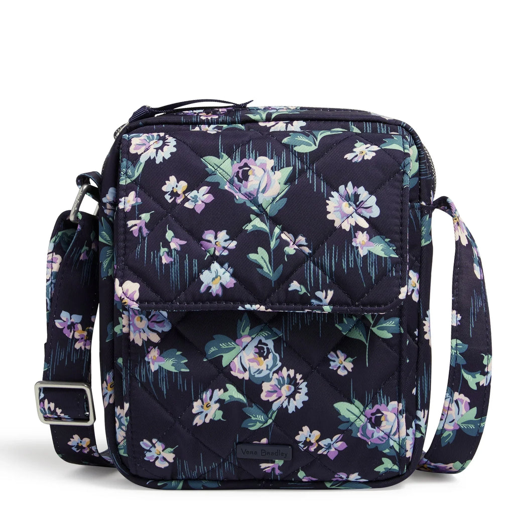 Vera Bradley Women's Efficiency Twill Small Crossbody Bag Navy Garden