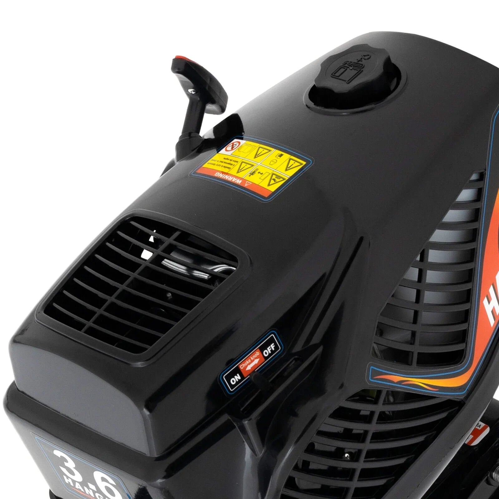 HANGKAI 2 Stroke 3.6 Outboard Motor Fishing Boat Engine Fluid Cooling CDI Outboard Boat Motor 90cm/35.4in