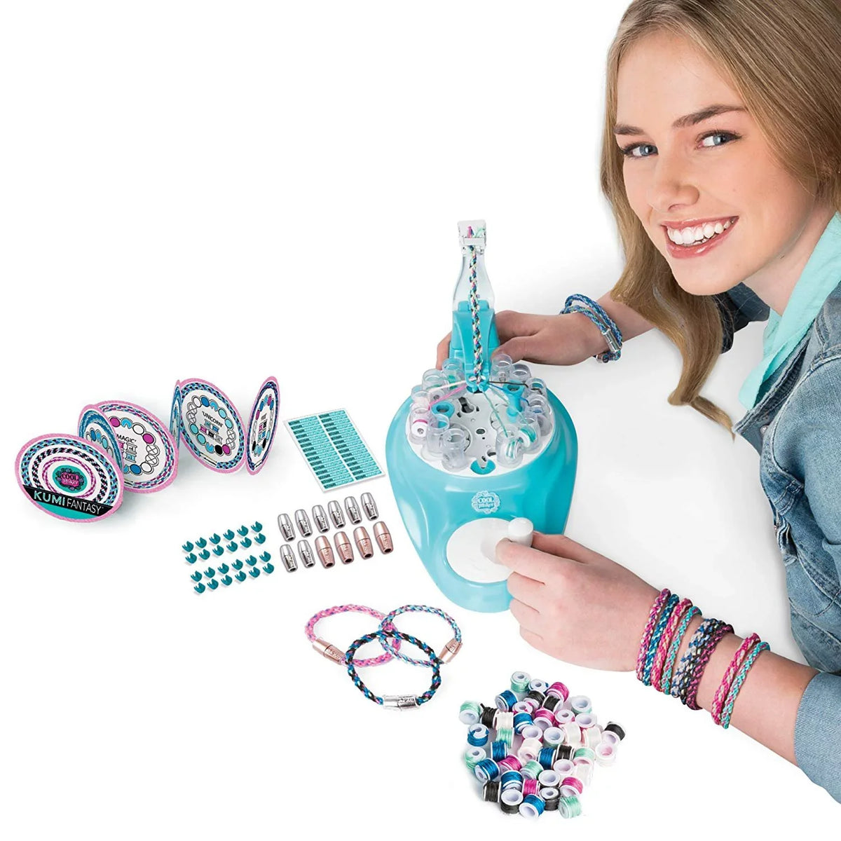 Cool Maker - KumiFantasy Fashion Pack, Makes Up to 12 Bracelets with the KumiKreator, for Ages 8 and Up