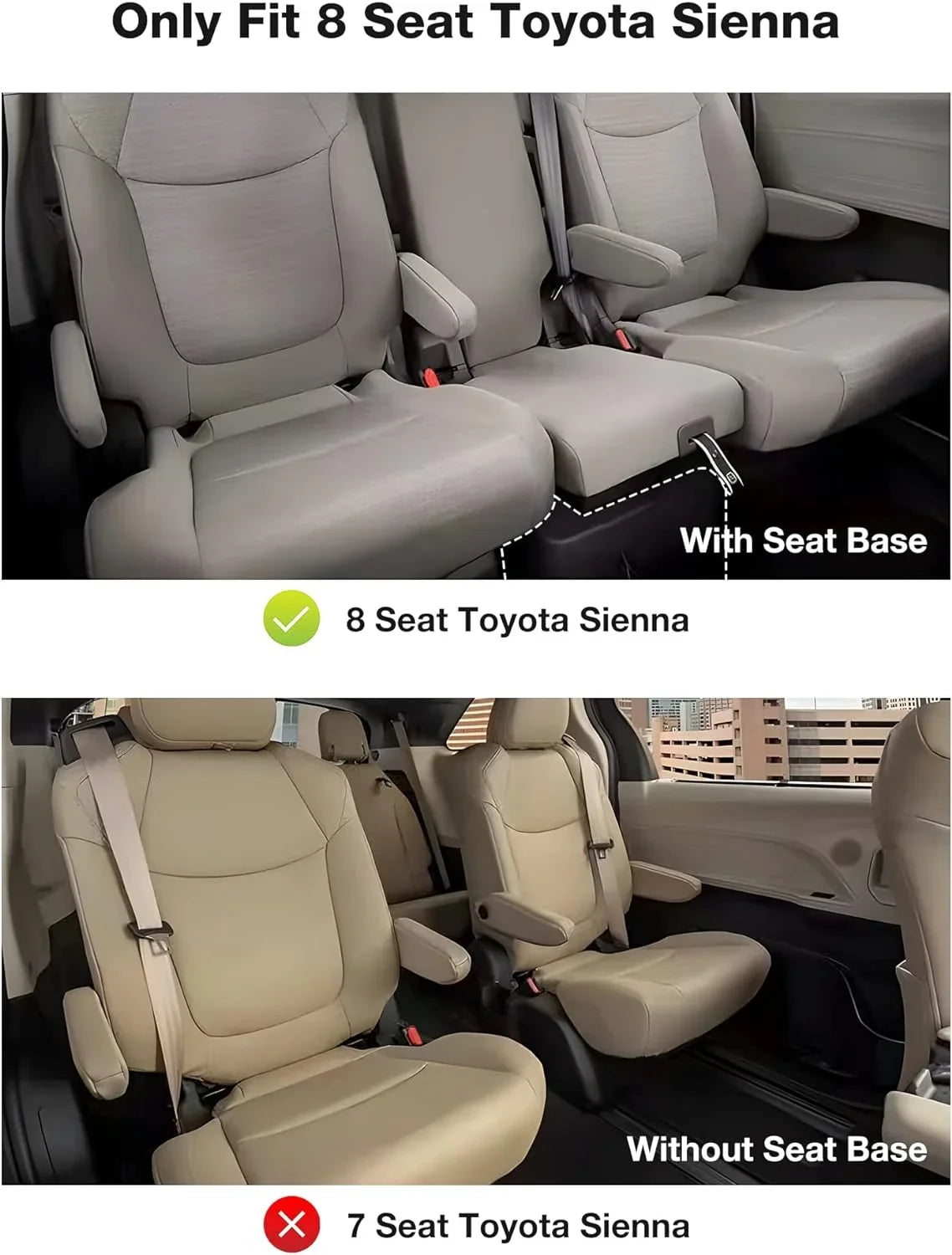 3W Floor Mats&Cargo Liner for Toyota Sienna 2021-2024 8 Seater TPE 1st 2nd and 3rd Row with Trunk Mat (NOT for Spare Tire Model ), Black All Weather Car Mats